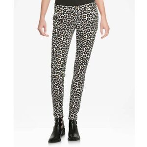 Michael Kors White Suntan Leopard Print Jeans - Size 6